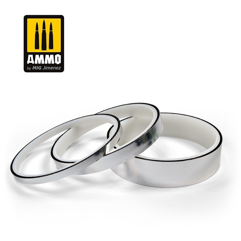 Ammo of Mig 8252 CHROME TAPE 5 mm x 10 m (0.19 in x 32.8 ft) – zdjęcie 2