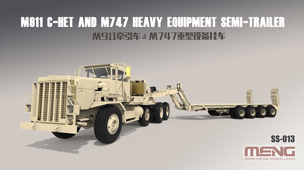 Meng Model SS-013 M911 C-HET and M747 Heavy Equipment Semi-Trailer 1/35 – image 2
