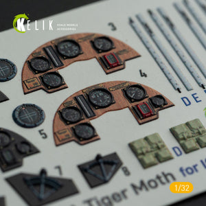 KELIK K32022 DH.81A Tiger Moth - Interior 3D Decal with 3D printed parts for ICM kit 1/32 – zdjęcie 2
