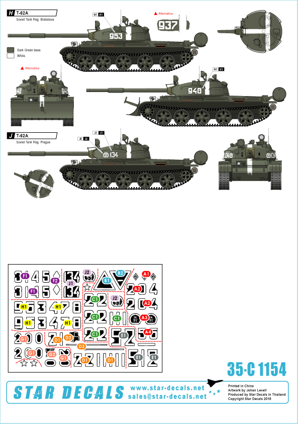 Star Decals 35-C1154 Tanks in Prague 1968 1/35 – zdjęcie 2