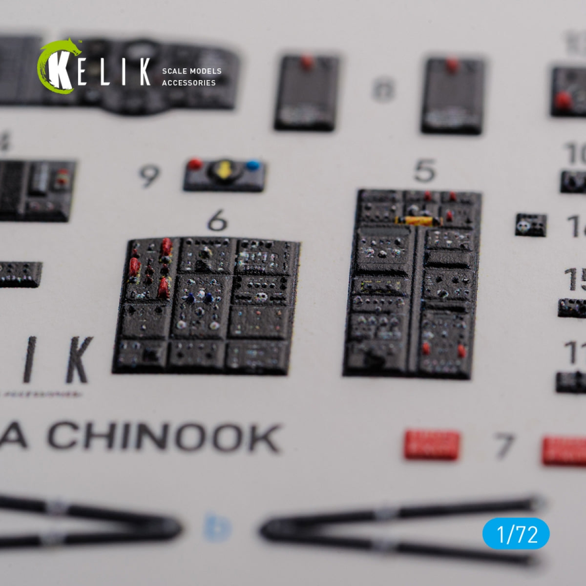 KELIK K72103 CH-47A interior 3D decals for Trumpeter kit 1/72 – zdjęcie 8