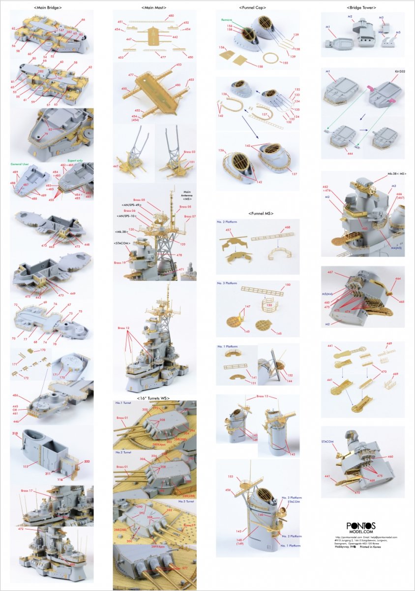 Pontos 35011F1 USS BB-63 Missouri BATTLESHIP Detail Up Set 1/350 – zdjęcie 5
