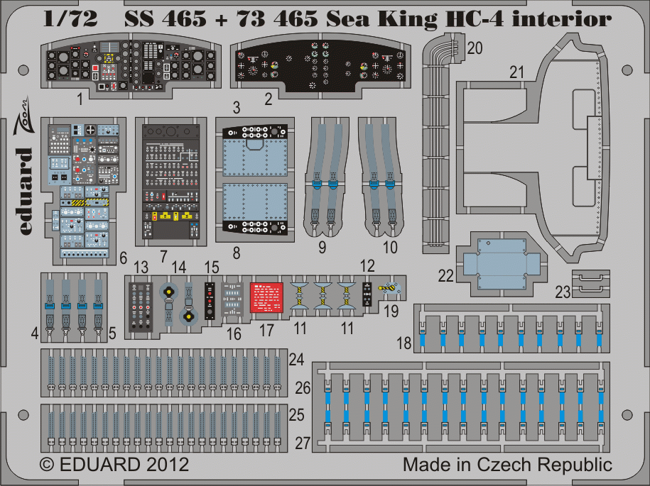 Eduard SS465 Sea King HC-4 interior SA 1/72 CYBER HOBBY