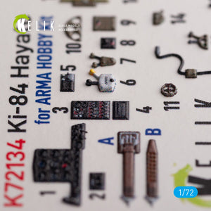 KELIK K72134 Ki-84 Hayate - interior 3D decals for Arma Hobby kit 1/72 – image 5