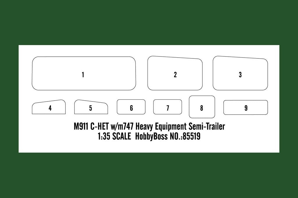 Hobby Boss 85519 M911 C-HET w/m747 Heavy Equipment Semi-Trailer 1/35 – zdjęcie 3