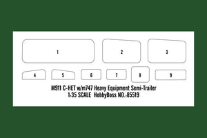 Hobby Boss 85519 M911 C-HET w/m747 Heavy Equipment Semi-Trailer 1/35 – zdjęcie 3