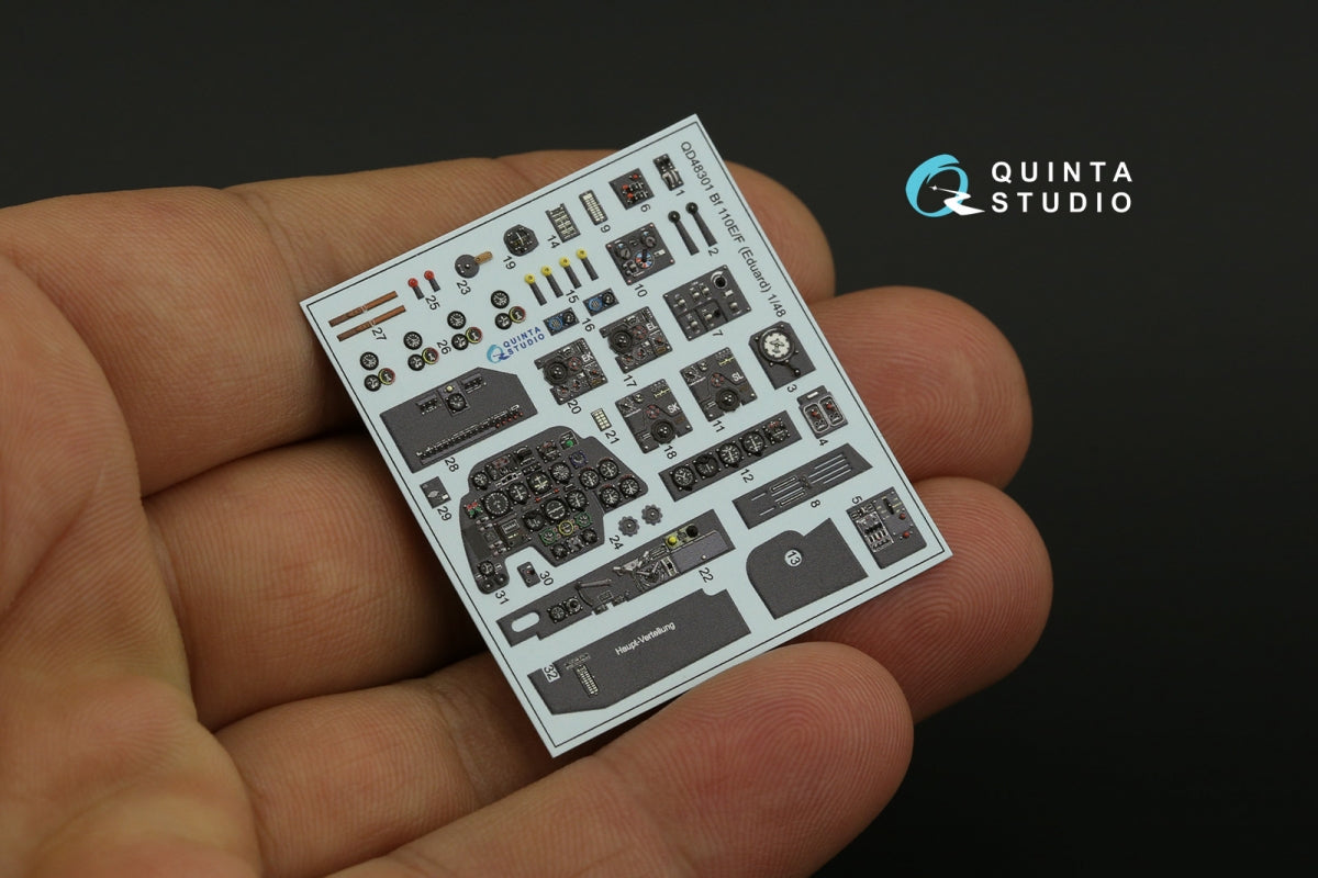 Quinta Studio QD48301 Bf 110E/F 3D-Printed &amp;amp; coloured Interior on decal paper (Eduard) 1/48 – Bild 10