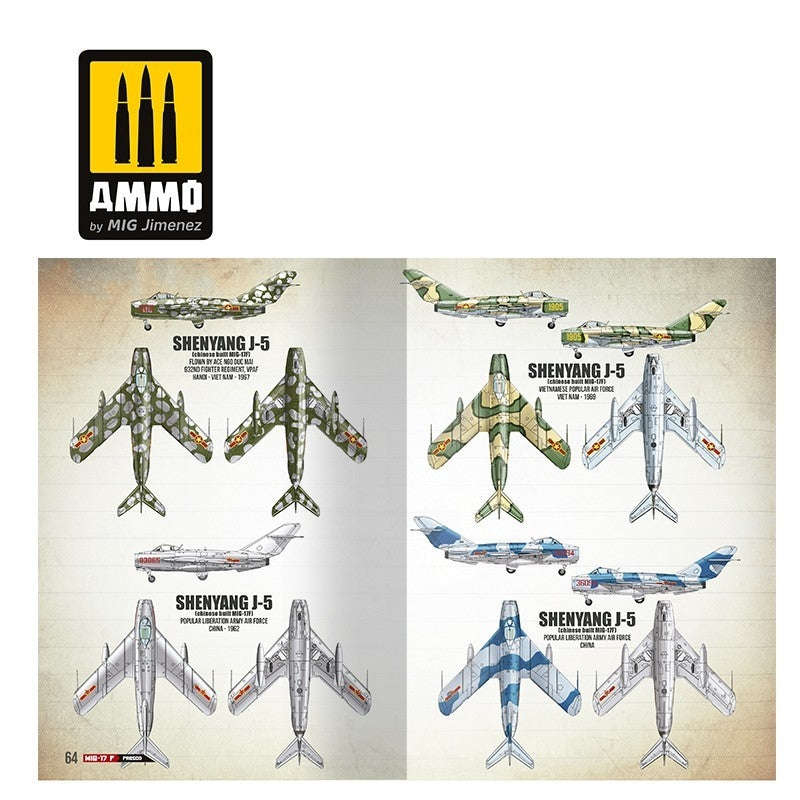 AMMO of Mig Jimenez 6084 MIG-17F / LIM-5 / SHENYANG J-5 - VISUAL MODELERS GUIDE (Multilingual - English, Spanish, German) – zdjęcie 5