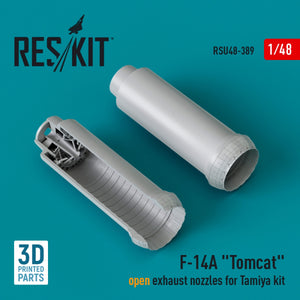 RESKIT RSU48-0389 F-14A &amp;quot;Tomcat&amp;quot; open exhaust nozzles for Tamiya kit (3D Printed) 1/48