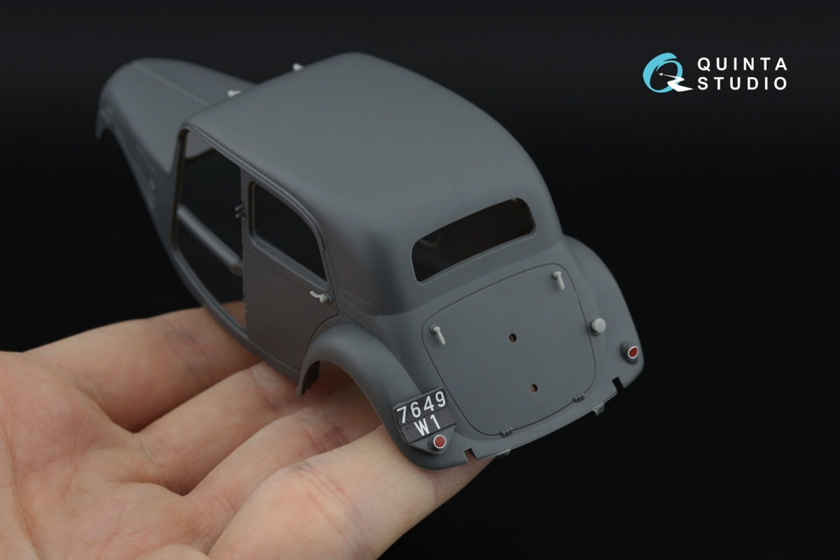 Quinta Studio QD+35171 Citroen 11CV 3D-Printed &amp; coloured Interior on decal paper (Tamiya) (with 3D-printed resin parts) 1/35