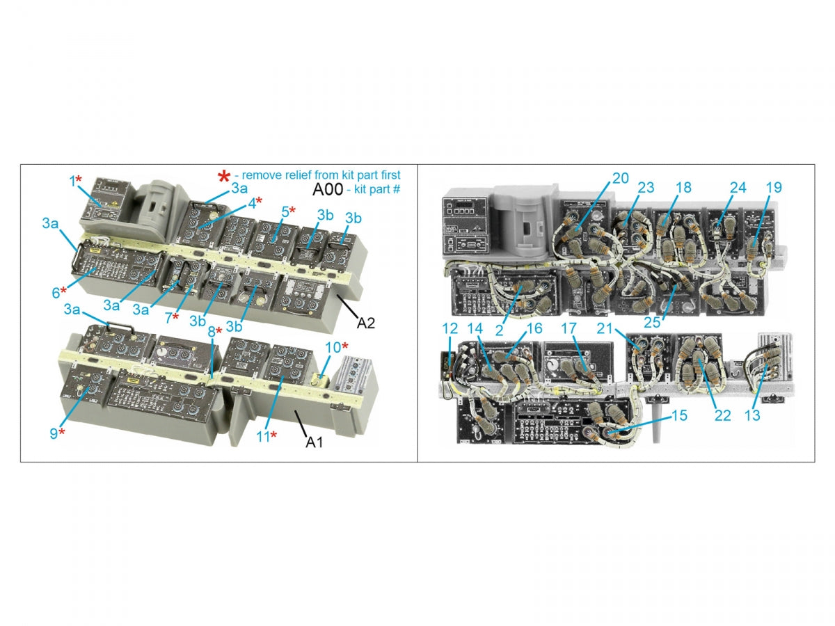 Quinta Studio QD35117 AH-64D Extended forward avionics bays 3D-Printed &amp;amp; colored Interior on decal paper (Meng) 1/35 – image 2