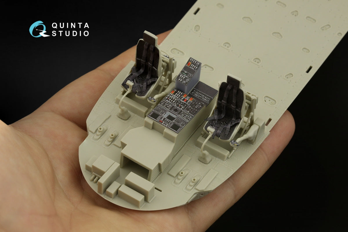 Quinta Studio QD+35108 MH-60L 3D-Printed &amp;amp; coloured Interior on decal paper (Kitty Hawk) (with 3D-printed resin parts) 1/35 – zdjęcie 12