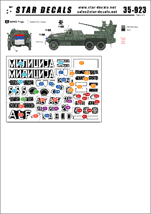 Star Decals 35-923 Tanks in Bosnia #1. Serb, Croatian and Muslim tanks during the war 1/35 – zdjęcie 2