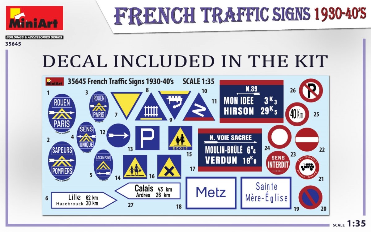 Miniart 35645 FRENCH TRAFFIC SIGNS 1930-40’s 1/35 – zdjęcie 7