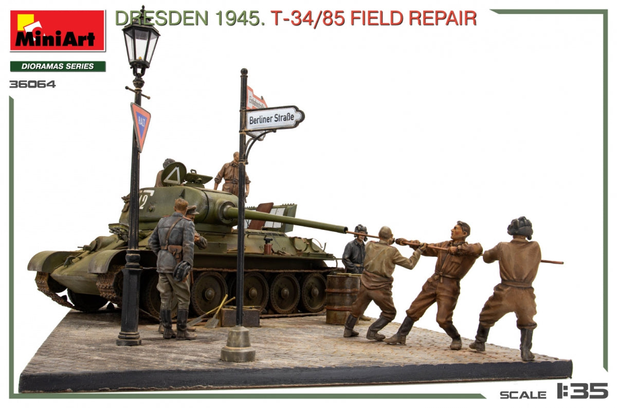MiniArt 36064 Dresden 1945. T-34/85 Field Repair. BIG SET 1/35 – zdjęcie 7