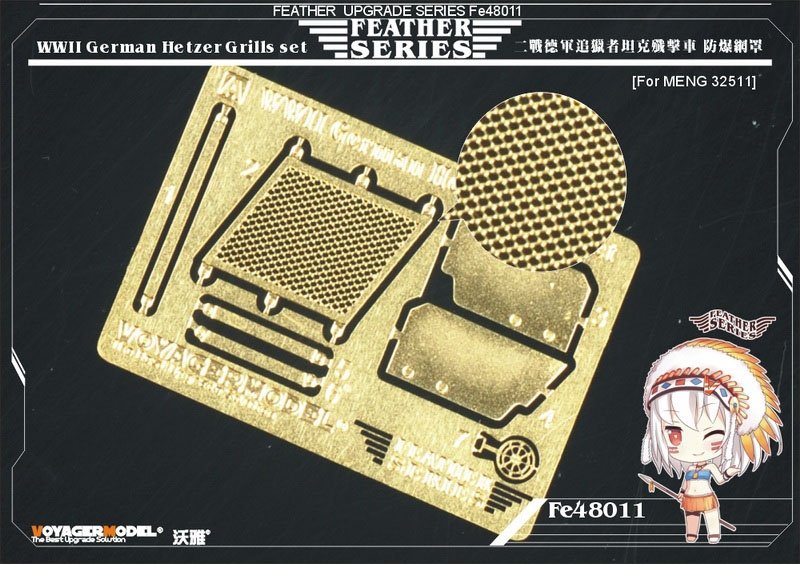 Voyager Model FE48011 WWII German Hetzer Grills for MENG 32511 1/48