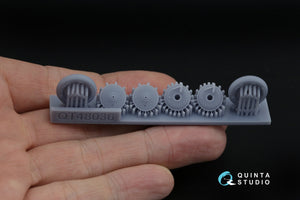 Quinta Studio QT48036 I-16 Wheels (late type) with separate hubs and weighted tires (all kits) 1/48 – image 4