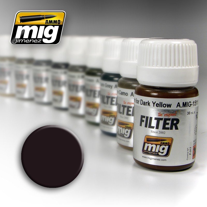 AMMO of Mig Jimenez 1506 BROWN FOR DARK GREEN 35ml