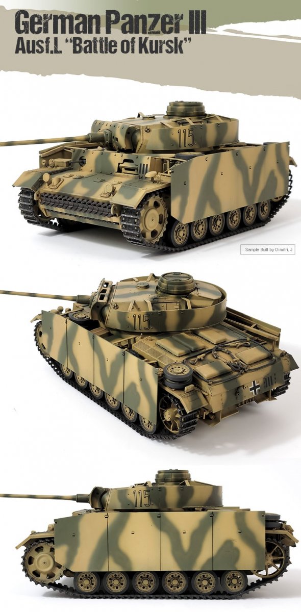 Academy 13545 German Panzer III Ausf L “Battle of Kursk” 1/35 – zdjęcie 5