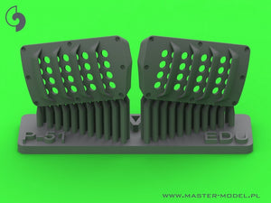 Master AM-48-187 P-51 Mustang - pokrywa wlotu powietrza do gaźnika - typ z żaluzjami dla RAF - wersja A (do modelu Eduard) 1/48