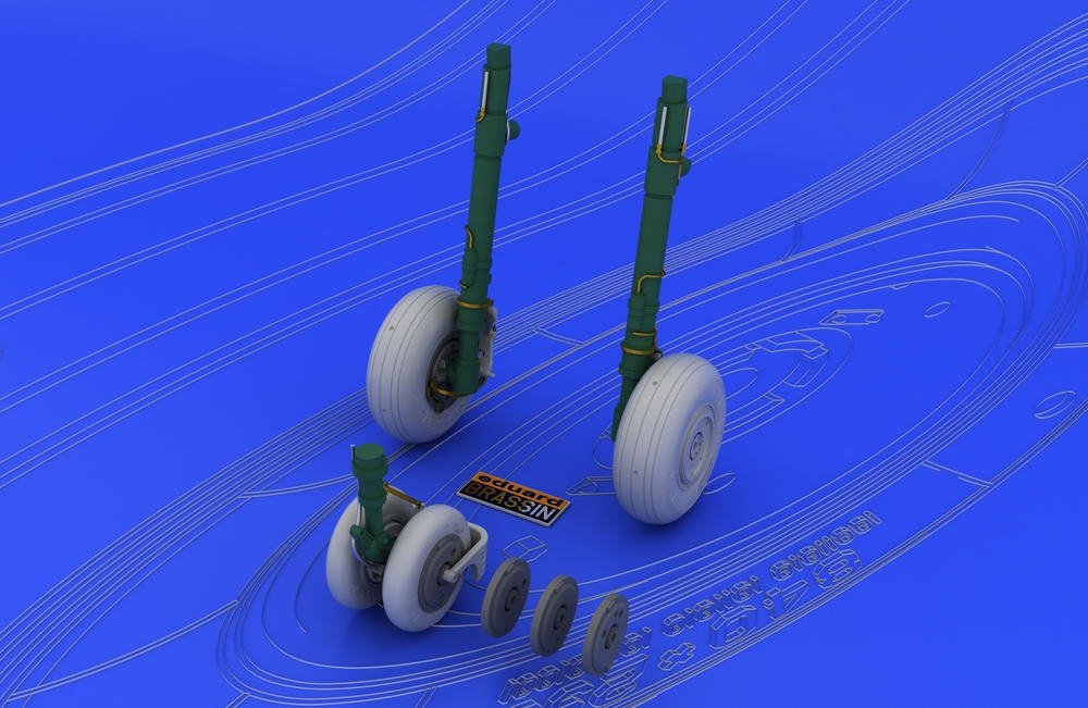 Eduard 648037 MiG-29 wheels 1/48 (Eduard, Academy)
