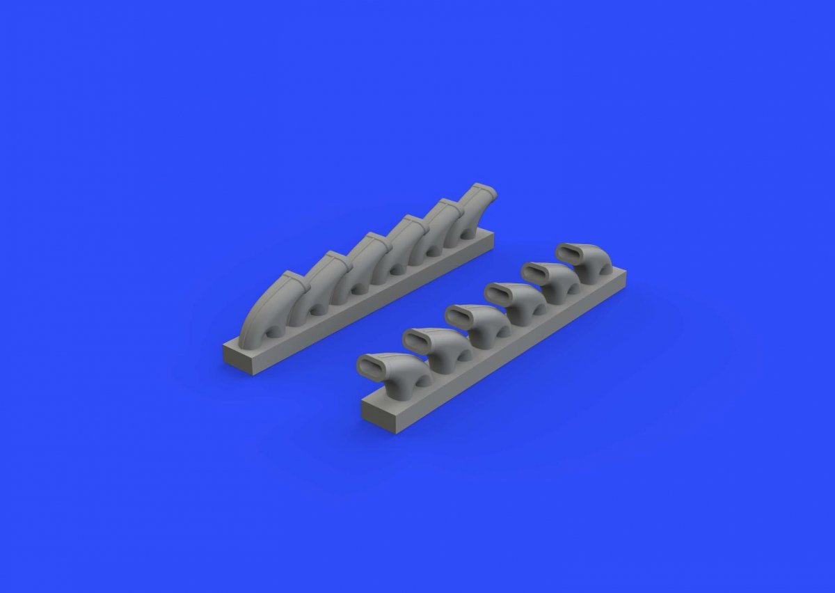 Eduard 648414 Typhoon Mk. Ib exhaust stacks EDUARD, HASEGAWA 1/48 – image 3
