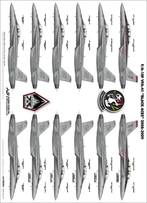 HobbyDecal AL48009V1 F/A-18F Black Aces 2008-2009 1/48 – zdjęcie 2