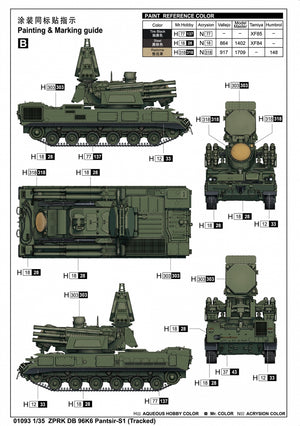 Trumpeter 01093 ZPRK DB 96K6 Pantsir-S1 (Tracked) 1/35 – zdjęcie 4