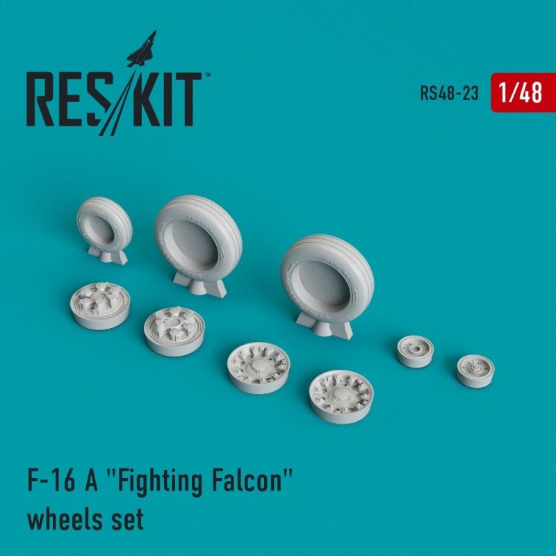 RESKIT RS48-0023 F-16 (A) &amp;quot;Fighting Falcon&amp;quot;resin wheels 1/48