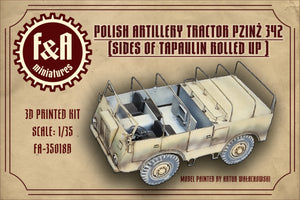 F&amp;amp;A Miniatures FA-35018B Pzinż 342 ciągnik plandeka podwinięte boczne klapy 1/35