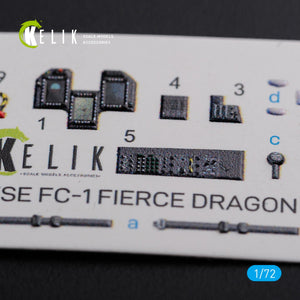 KELIK K72101 Chinese FC-1 Fierce Dragon interior 3D decals for Trumpeter kit 1/72 – Bild 3