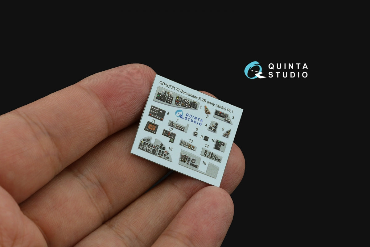 Quinta Studio QDS-72172 Blackburn Buccanneer S.2B Early 3D-Printed &amp;amp; coloured Interior on decal paper (Airfix) (small version) 1/72 – zdjęcie 5