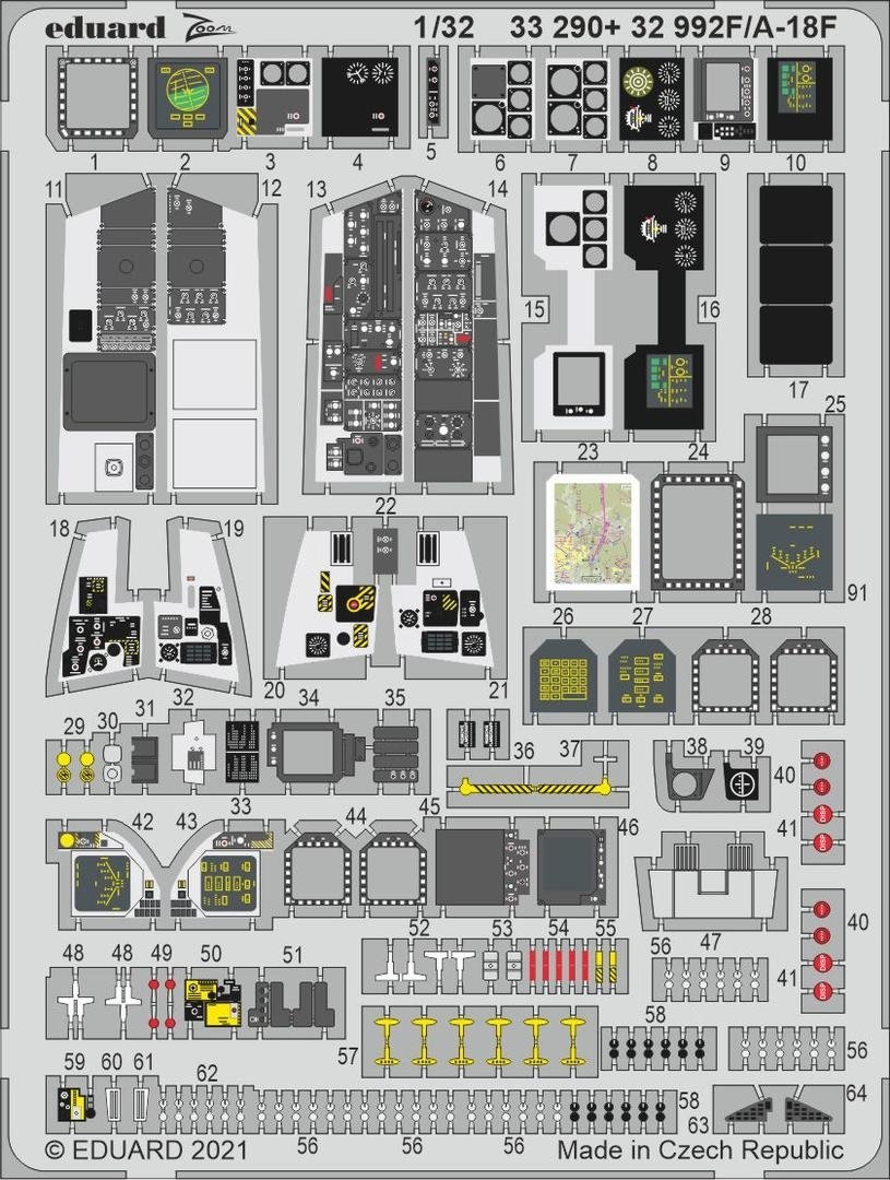 Eduard 32992 F/ A-18F interior REVELL 1/32