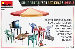MiniArt 35647 MOBILIER DE RUE AVEC ÉLECTRONIQUE ET PARAPLUIE 1/35 – image 2