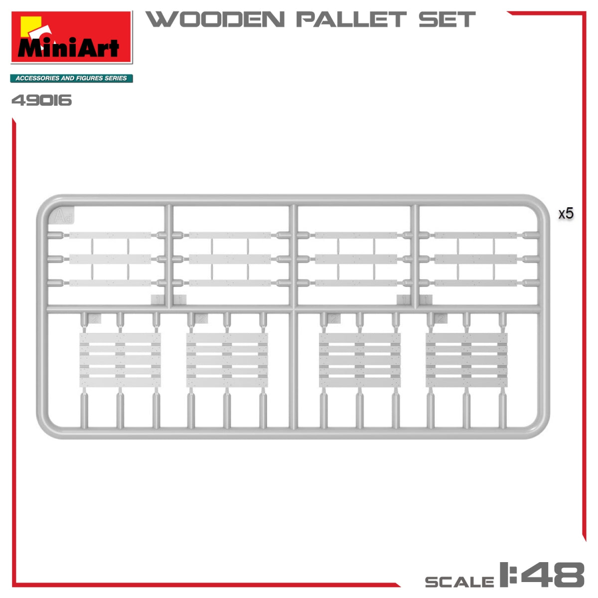 MiniArt 49016 WOODEN PALLET SET 1/48 – zdjęcie 2