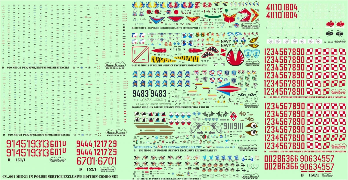 ModelMaker Decals CS48001 MiG-21 in Polish service exclusive edition COMBO SET 1/48 – zdjęcie 3