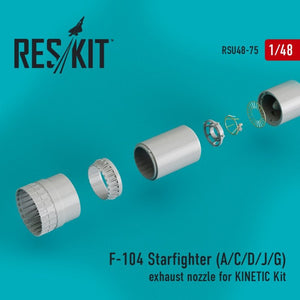 RESKIT RSU48-0075 F-104 A/C/D/J/G Starfighter exhaust nozzle for Kinetic kit 1/48