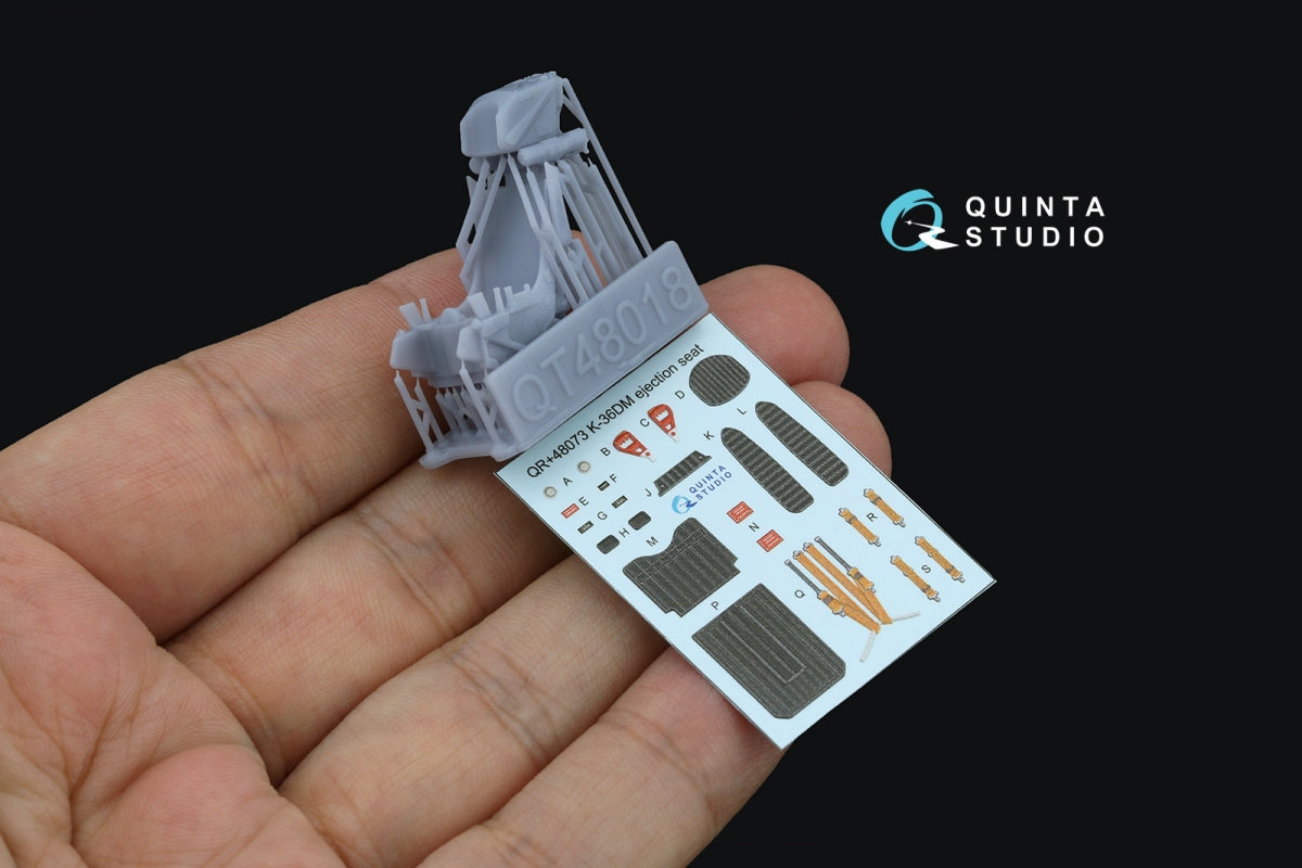 Quinta Studio QR+48073 K-36DM (initial release) ejection seat (for Su-17M3/M4/UM3/22, Su-24, MiG-29 9-12 Early aircraft) (All kits) 1/48 – zdjęcie 2