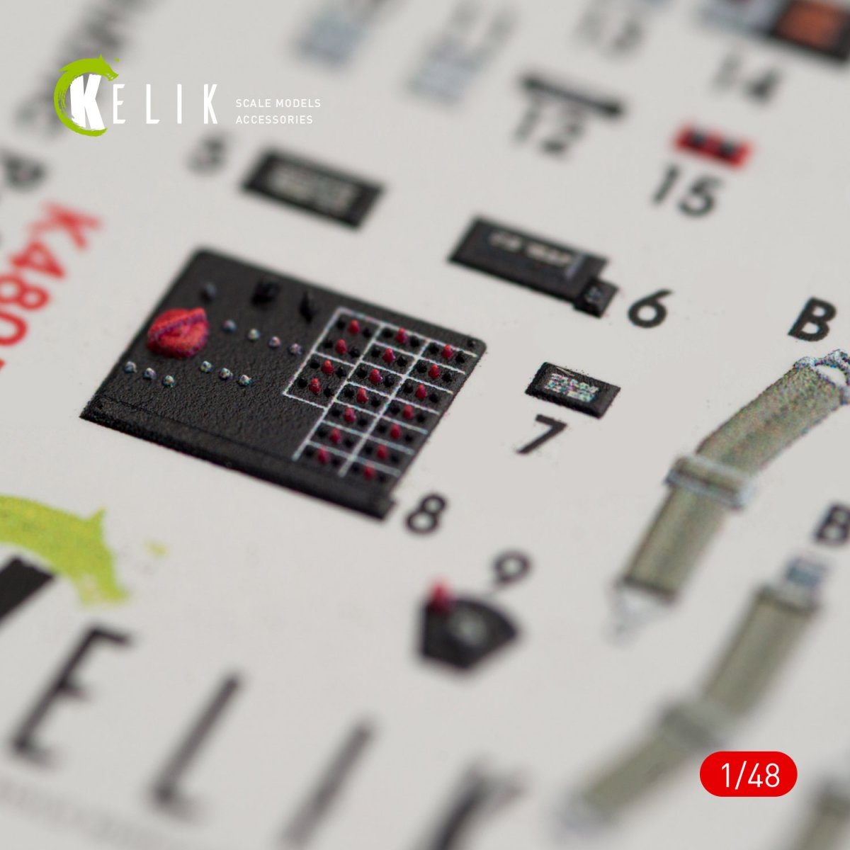 KELIK K48014 P-47M &amp;quot;THUNDERBOLT&amp;quot; INTERIOR 3D DECALS FOR TAMIYA KIT 1/48 – zdjęcie 6