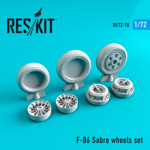 RESKIT RS72-0078 F-86 &amp;quot;SABRE&amp;quot; WHEELS SET 1/72
