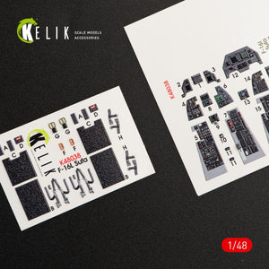 KELIK K48038 F-16I &amp;quot;SUFA&amp;quot; INTERIOR 3D DECALS FOR KINETIC KIT 1/48 – image 2