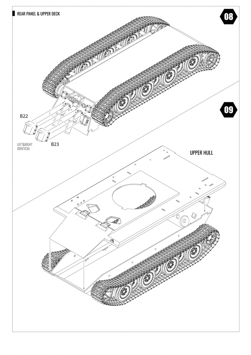 Modelcollect UA35010 WWII German E60 ausf.D 12.8cm tank with side armor late type 1/35 – zdjęcie 7