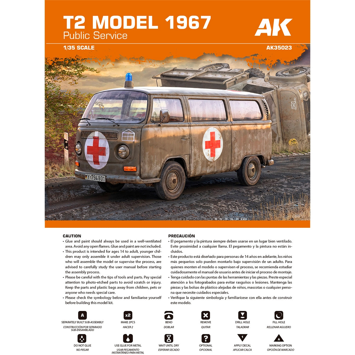 AK Interactive AK35023 T2 MODEL 1967 PUBLIC SERVICE 1/35 – zdjęcie 8