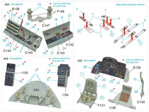 Quinta Studio QD32069 Me 262A 3D-Printed &amp;amp; colored Interior on decal paper (Revell) 1/32 – image 10