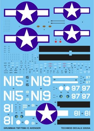 Techmod 32020 - Grumman TBF-1C Avenger 1/32