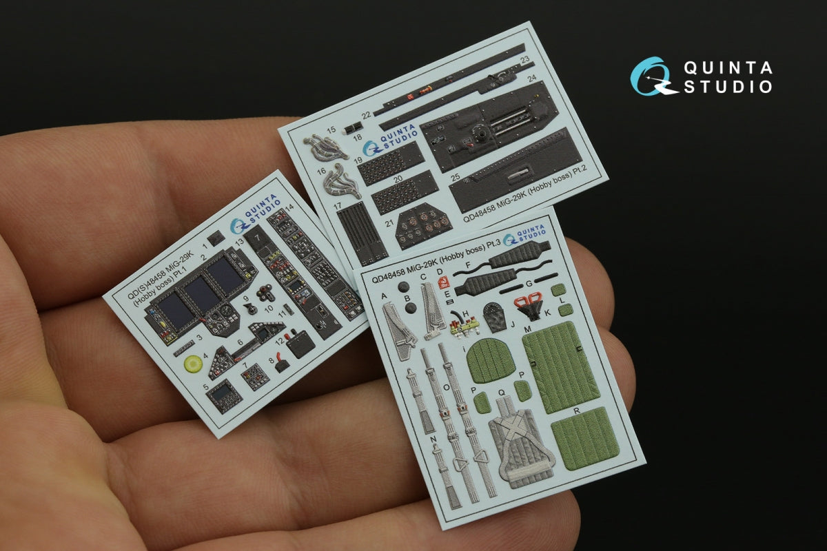 Quinta Studio QD48453 MiG-17F 3D-Printed colored Interior on decal paper (AMMO/Kinetic) 1/48 – image 3