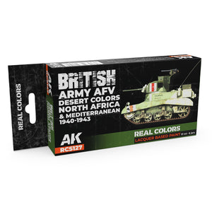 AK Interactive RCS127 British Army AFV Desert Colors. North Africa and Mediterranean 1940-1943 6x17ml