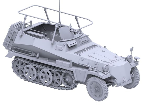 Das Werk DW16019 Sd.Kfz. 250/3 Ausf. A Leichter Funkpanzerwagen / Sonderkraftfahrzeug 250 1/16