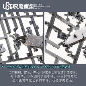 U-Star UA-91590 Ultra thin single edge curved nose cutting pliers - Ultra cienkie szczypce tnące z zakrzywionym noskiem o pojedynczej krawędzi – zdjęcie 5