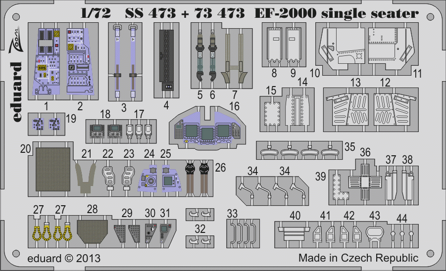 Eduard 73473 EF-2000 single seater 1/72 HASEGAWA